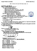 Đề cương ôn tập môn Hoá học 10